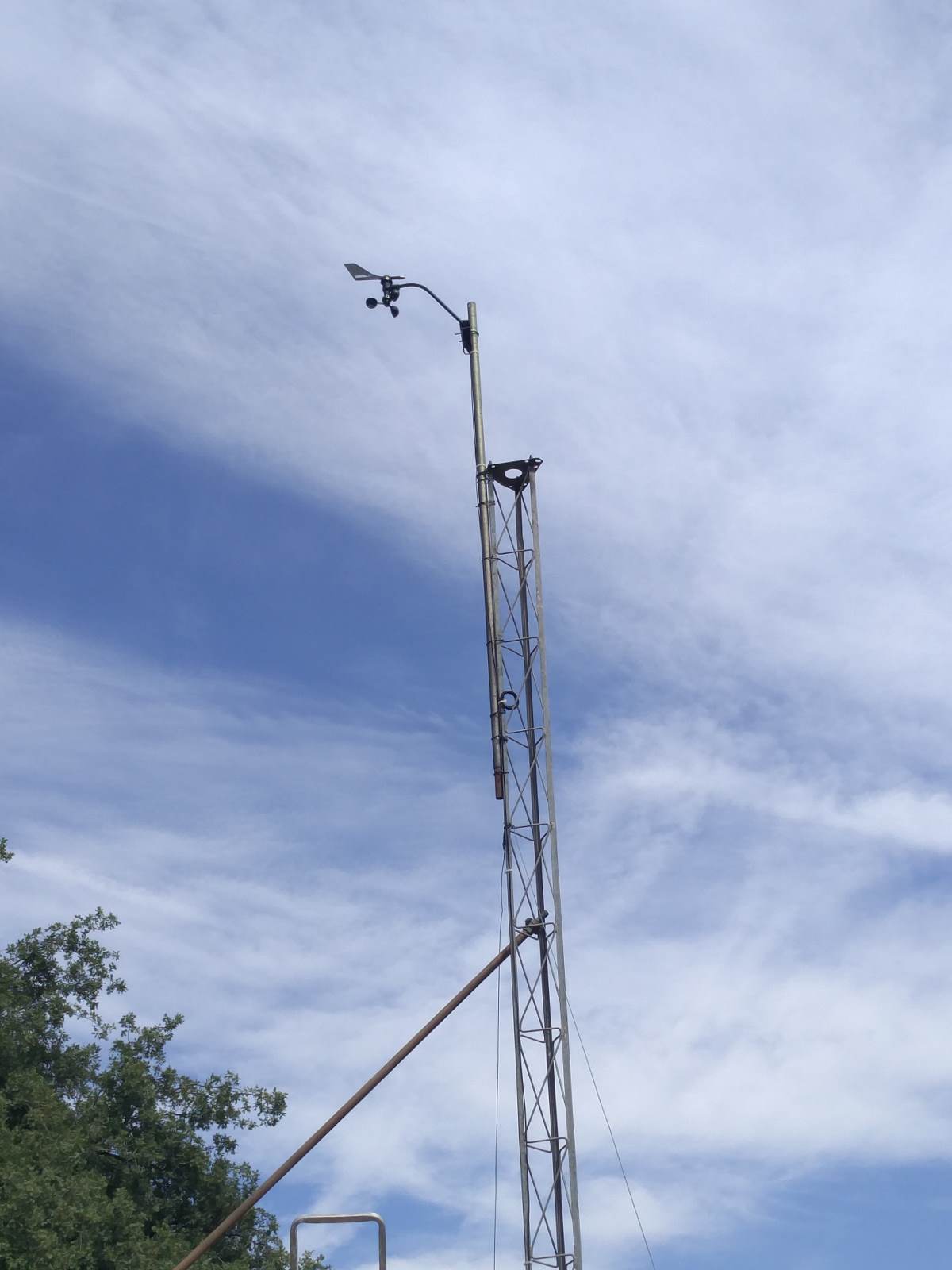 Zoom sur l'anémomètre/girouette