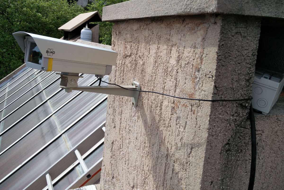 Webcam montée à son emplacement